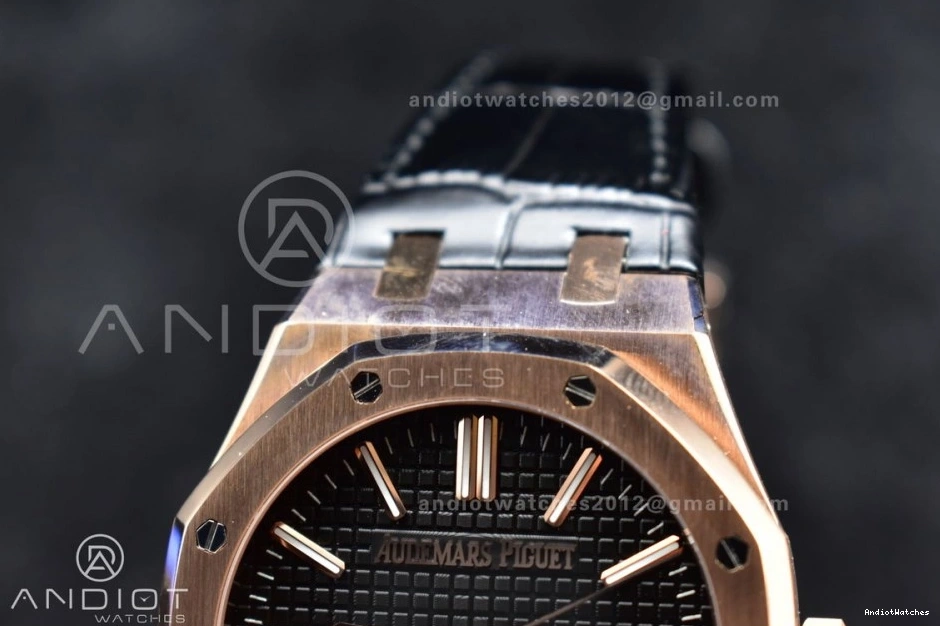 Super Black Leather 1042 41mm Strap APSF Edition SA3120 RG Royal Textured Black on Clone Best Oak Dial V 1:1 15400 WaterResistant 0902